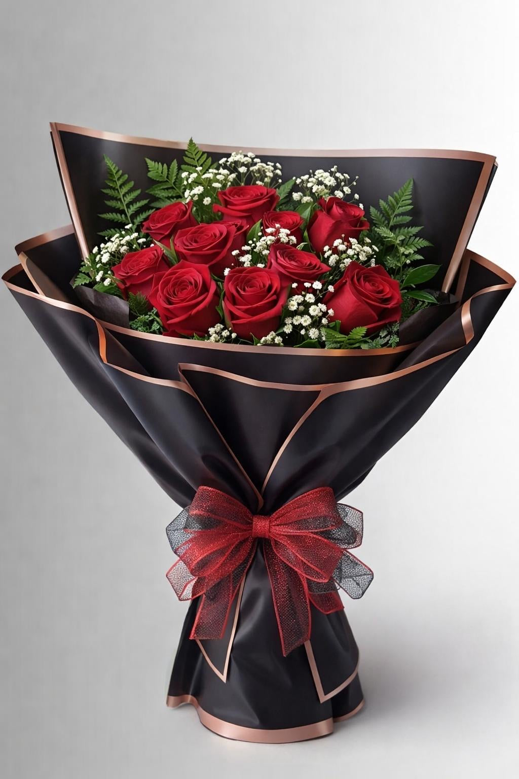 Dozen Red Roses Bouquet in special wrapping – HEART LAKE FLOWERS & GIFTS, Brampton ON