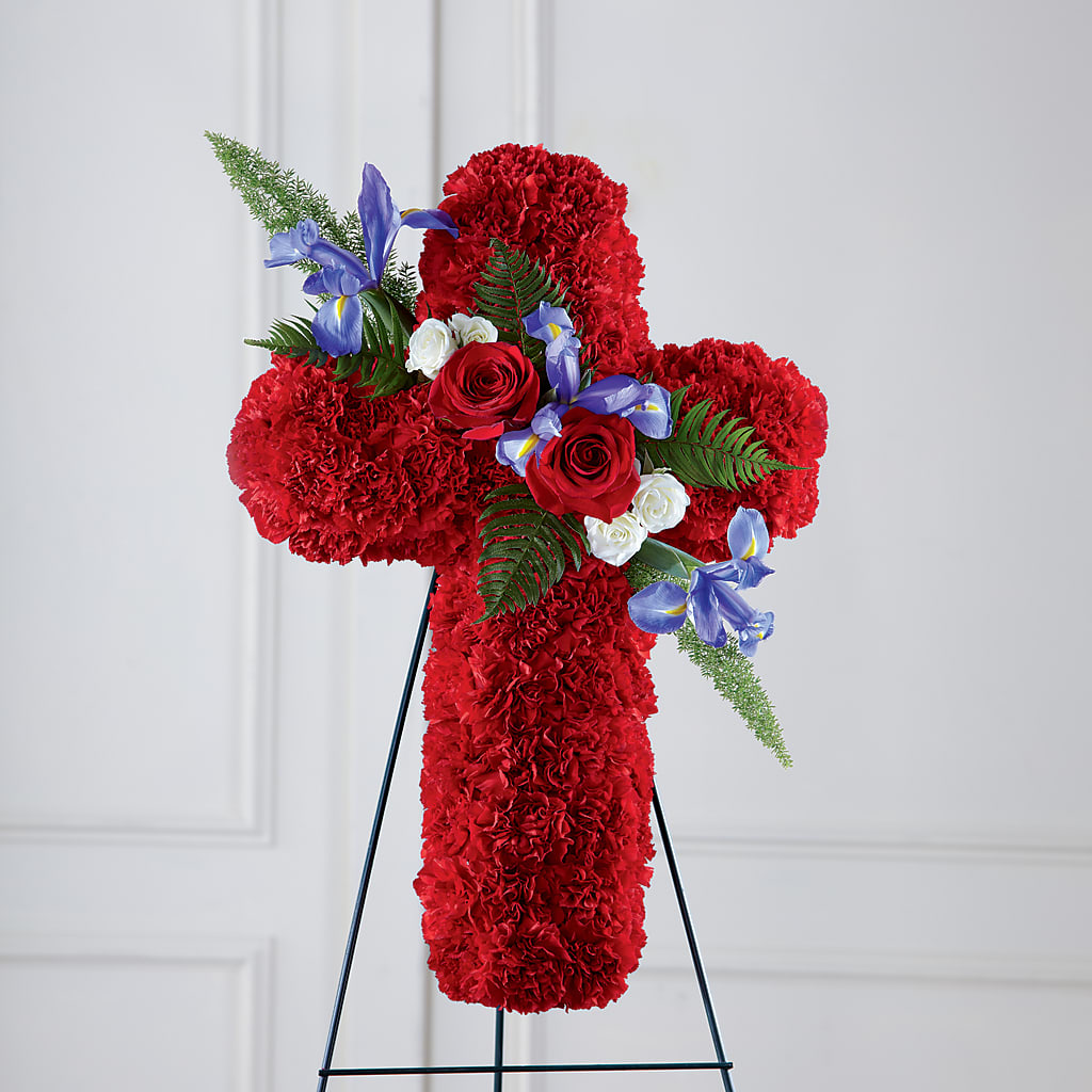 Faithful Hero Floral Cross – HEART LAKE FLOWERS & GIFTS, Brampton ON