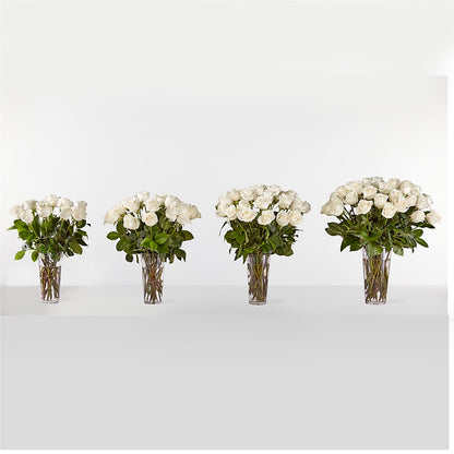 Long Stem White Rose Bouquet – HEART LAKE FLOWERS & GIFTS, Brampton ON