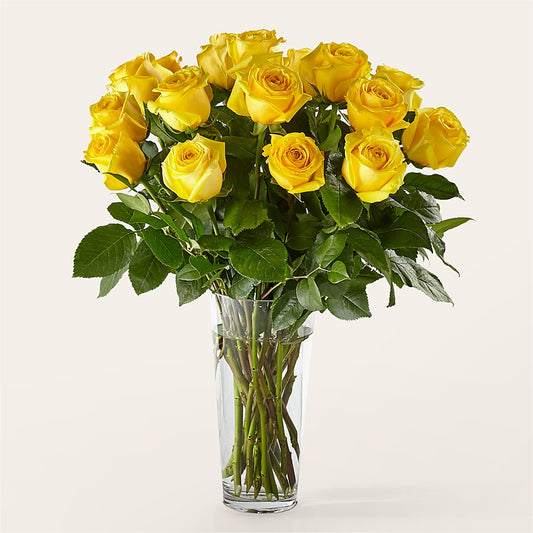 Long Stem Yellow Rose Bouquet – HEART LAKE FLOWERS & GIFTS, Brampton ON