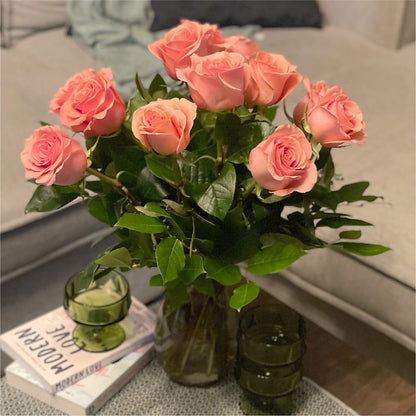 Long Stem Pink Rose Bouquet – HEART LAKE FLOWERS & GIFTS, Brampton ON