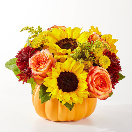 Golden Gourd Pumpkin Bouquet – HEART LAKE FLOWERS & GIFTS, Brampton ON