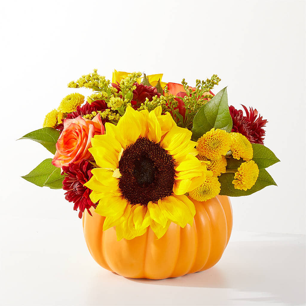 Golden Gourd Pumpkin Bouquet – HEART LAKE FLOWERS & GIFTS, Brampton ON