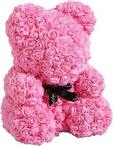 Ours en peluche rose (grand - rose clair)