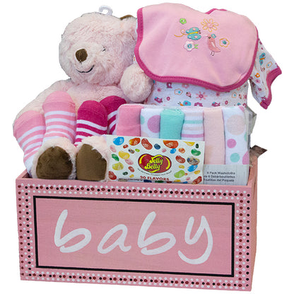 WOODEN KEEPSAKE CRATE (GIRL) – HEART LAKE FLOWERS & GIFTS, Brampton ON