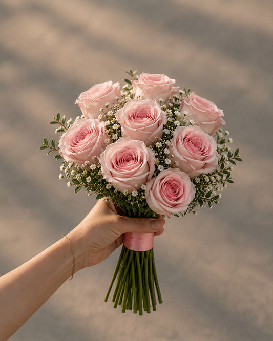 Classic Blush Rose Bouquet