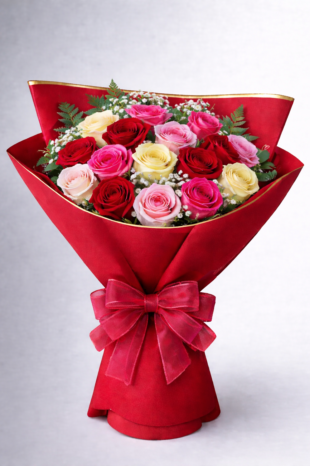 Dozen Mix Premium Roses in Special wrapping