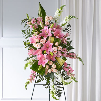 Elegant Embrace Standing Spray – HEART LAKE FLOWERS & GIFTS, Brampton ON
