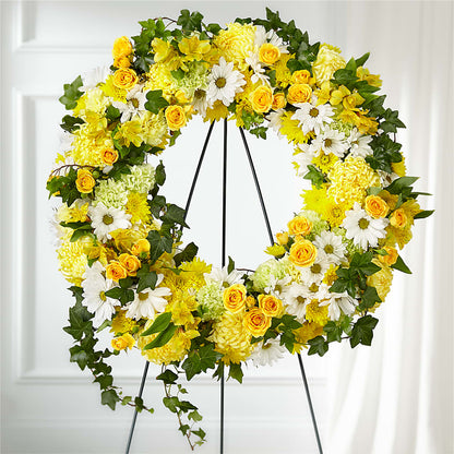 Golden Remembrance Wreath – HEART LAKE FLOWERS & GIFTS, Brampton ON